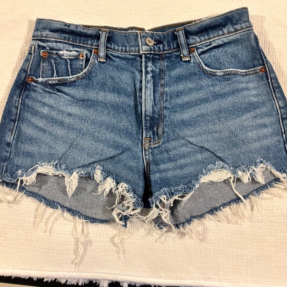 Abercrombie & Fitch Distressed Denim Shorts Sz 27/4